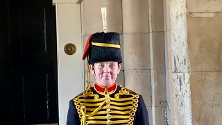 Man Makes The Queens Guard Smile