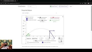 Projectile motion || Geogebra || Technology for interactive teaching