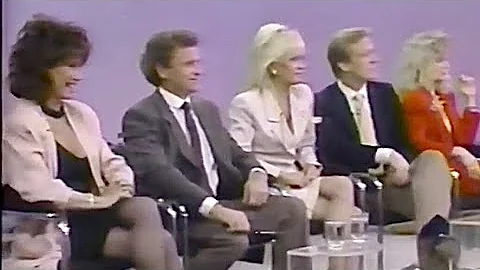 Cast of "Knots Landing" on Donahue in 1988.