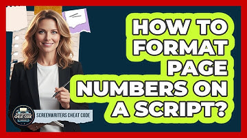 How To Format Page Numbers On A Script?