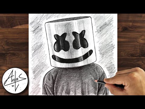 How to Draw - Marshmello || marshmello Fan art - YouTube