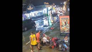 Scooter Dominos.  #scooter #motorbike #crash #kohsamui #greenmango #chawengbeach #thailand #trash