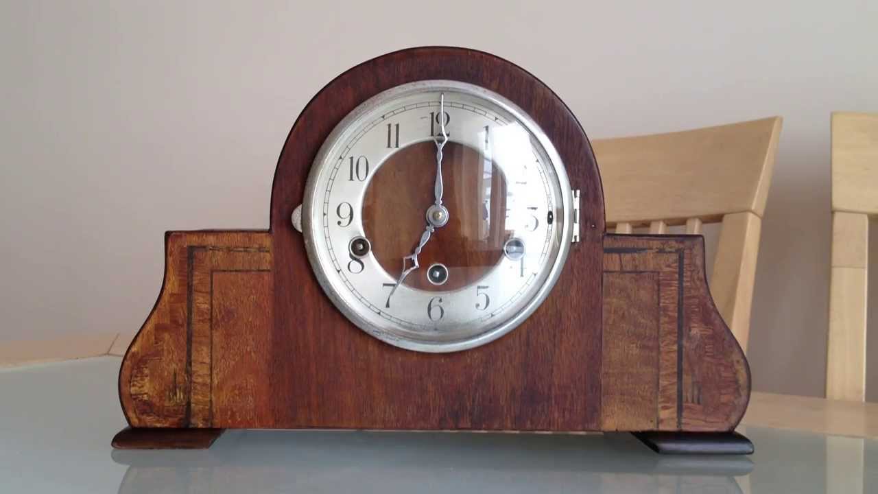 GERMAN ART DECO WESTMINSTER CHIME MANTLE CLOCK YouTube