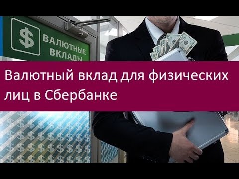 Валютный вклад для физических лиц в Сбербанке. Основные виды