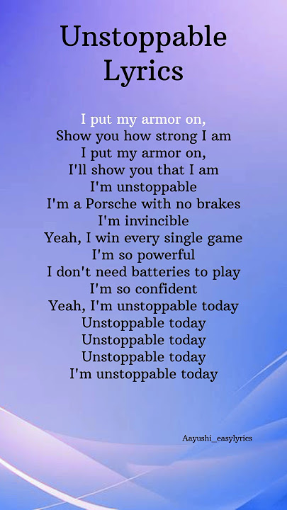 Sia -'Unstoppable' Lyrics #song #shorts #songlyrics