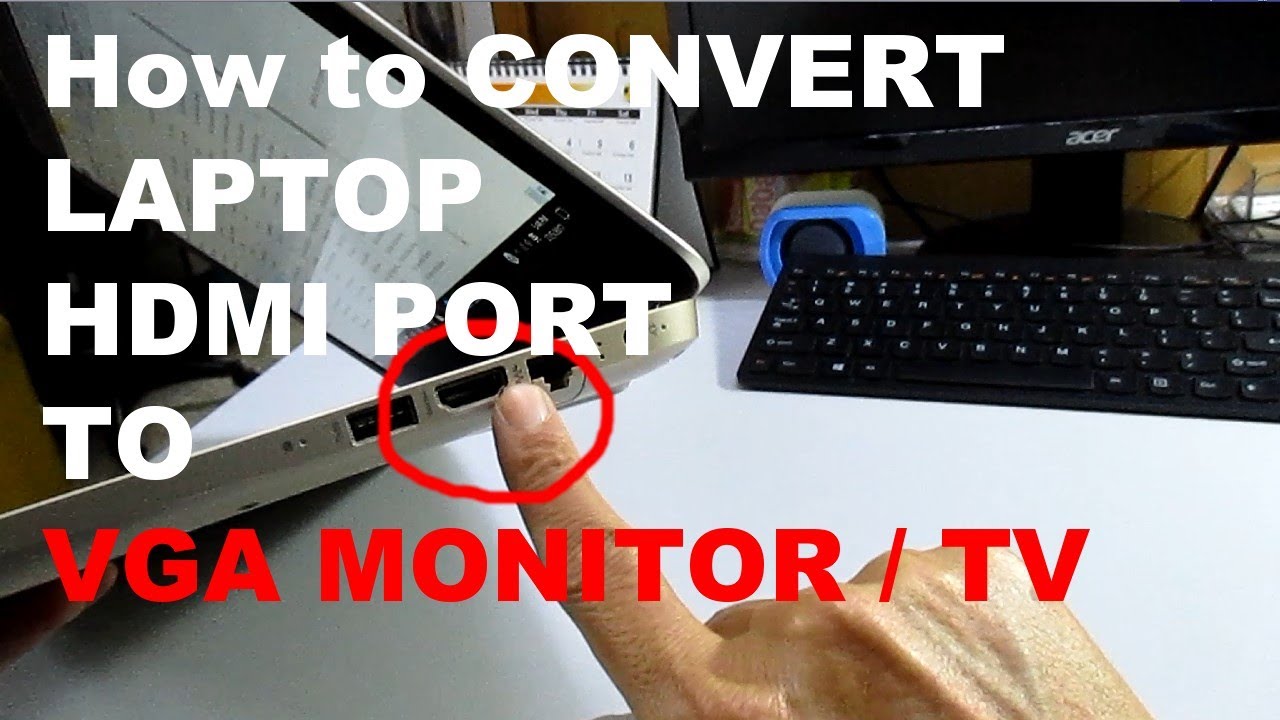 Laptop HDMI TO Monitor Converter Cable with -