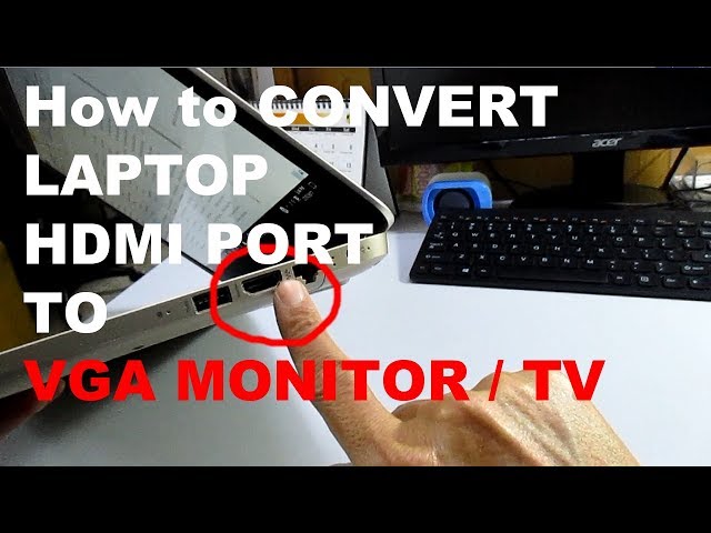 Laptop HDMI VGA Monitor Adapter Converter Cable with - YouTube