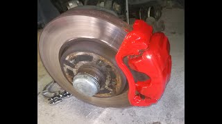 8) Painting my Brake calipers RED on my W203 Mercedes v8 sport coupe