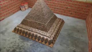 Episode 43, Making the World Record Penny Pyramid in time Lapse - 754,094 Pennies