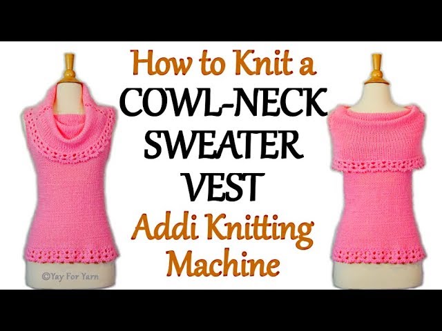 Knitting Machine Sweater Pattern With Icord and Tassel Sentro or Addi  Knitting Tutorial 