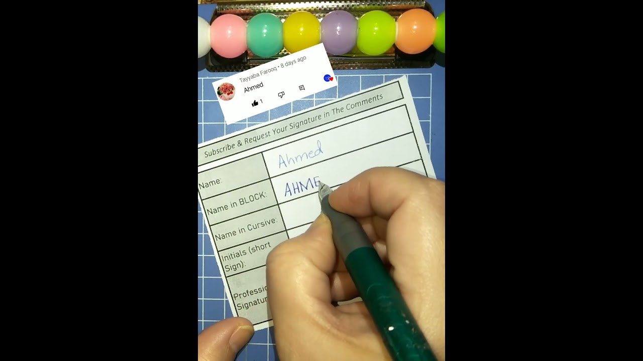 📛 Ahmed Name Signature 🖋️