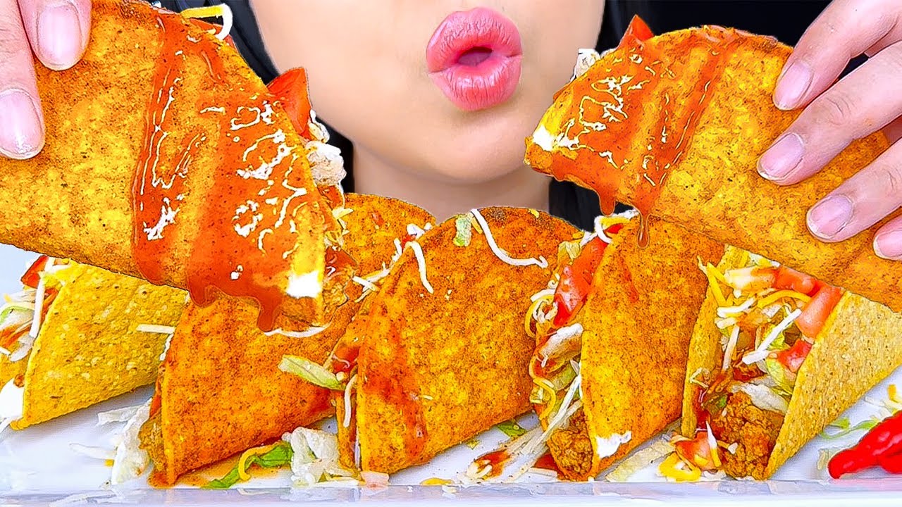 Asmr Mukbang | Spicy Crunchy Tacos | Eating Sounds | ASMR Phan