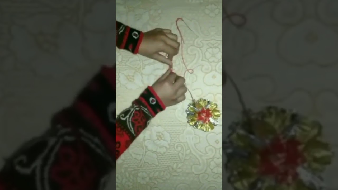 DIY Candy Wrapper Garland For Decoration/Chocolate Wrapper Reuse Ideas 