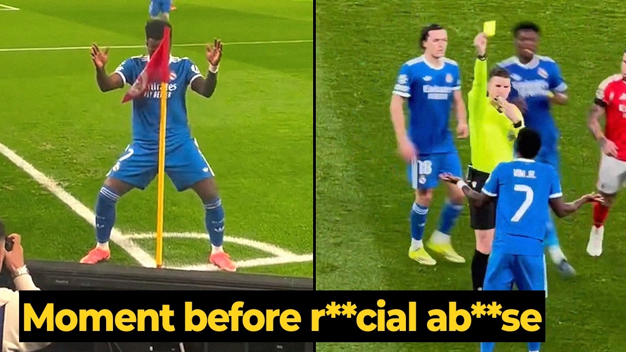 Unseen footage Vinicius get a yellow card after just doing THIS vs Benfica