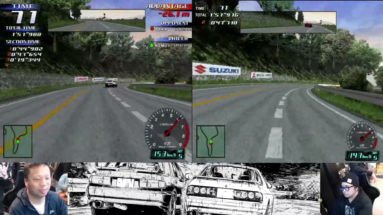 Initial D Arcade Stage Ver.3 — Battle: Akina— BAKA (AE86) vs NEMUI