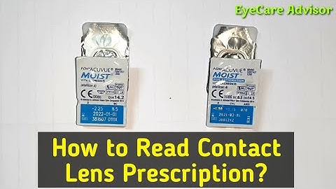 Contact Lens Prescription|Contact Lenses|How to Read Contact Lens Power|Know your contact lens