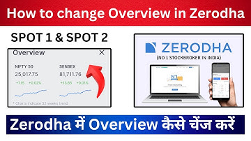 How to change Overview in Zerodha | Zerodha Kite Overview change
