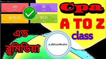 CPA A to Z।  adbluemedia bangla tutorial 2024.