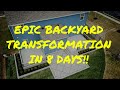 8 Day Backyard Transformation - Deck, Patio, and Landscaping Makeover!