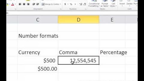 How to use Excel - Excel Number Format Video - Microsoft Excel Tutorials