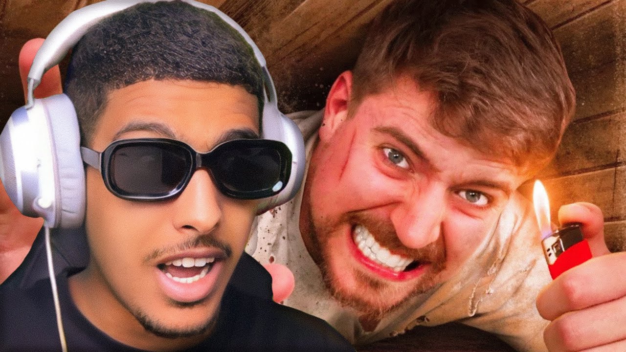 رياكشن على مستر بيست دفن راسو تحت الارض 7 ايام !