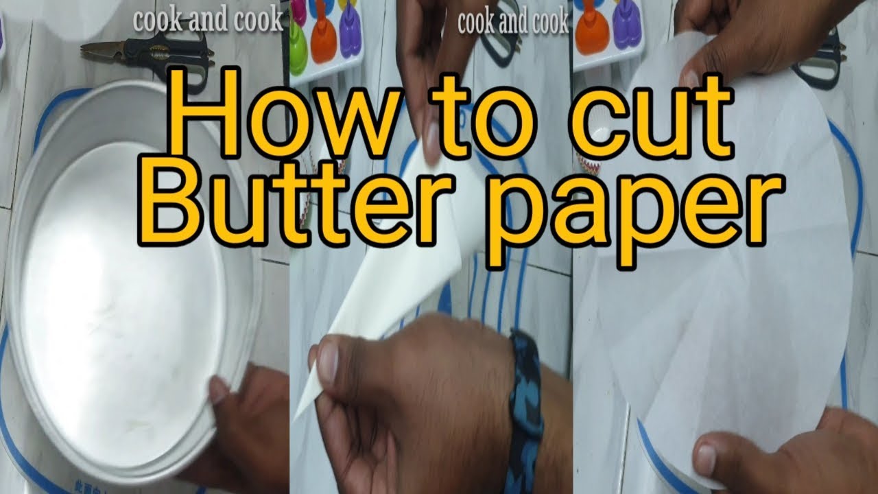 ബട്ടർ പേപ്പർ എങ്ങനെ റൗണ്ടിൽ കട്ട് ചെയ്യാം // how to cut parchment paper