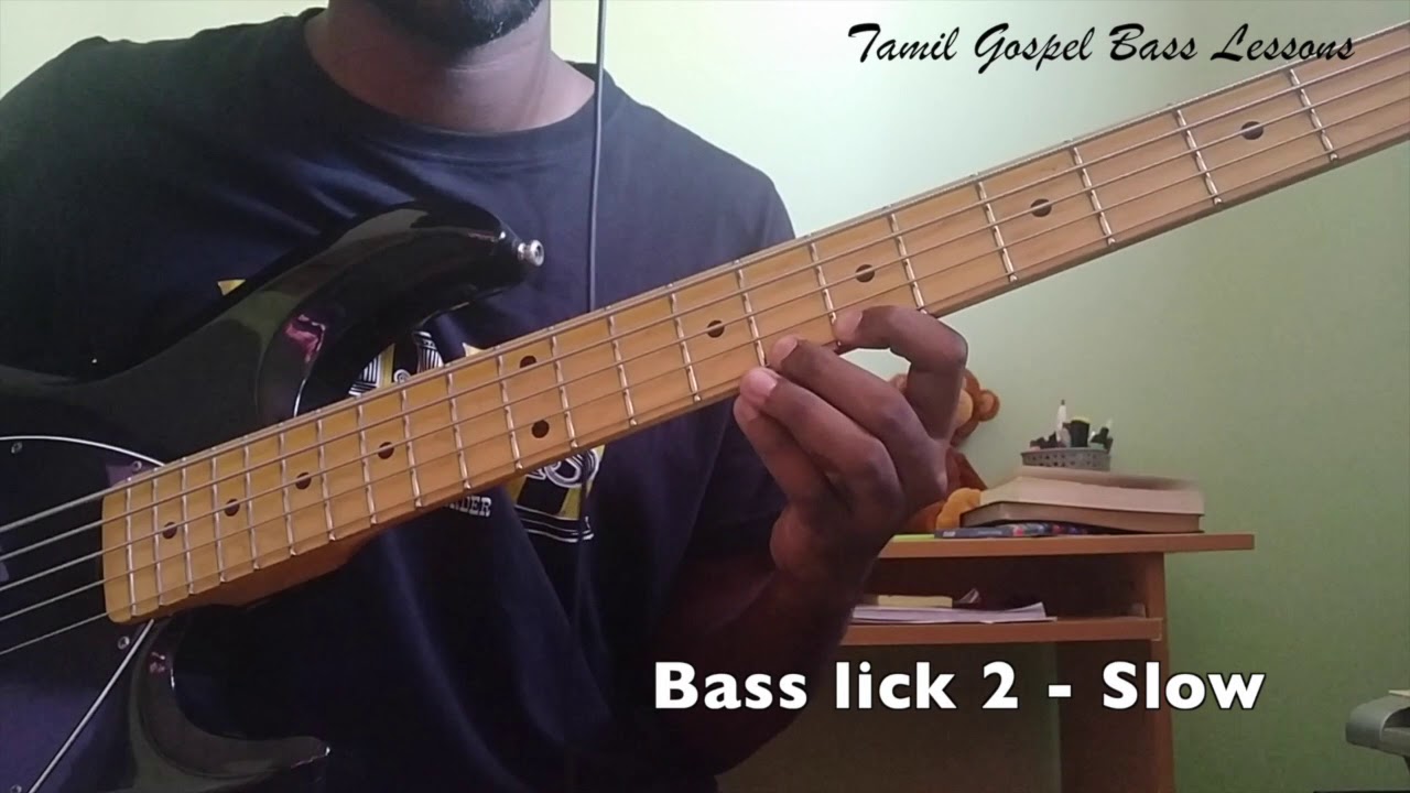 Free Bass Lick Lesson #1 - Tamil Gospel Bass Lessons - YouTube