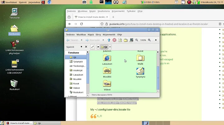 Mate Desktop installation in FreeBSD and finnish localization for FreeBSD