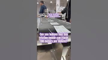 Can you believe that this friction feeder can reach 100 meters per minute? #conveyor #feeder #bag
