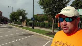Robbie Goins oversees a city landscaping crew