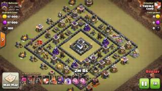 TH9 Same base but two different attack ground VS air | lava balloons| govawi stretagy 3 star Raid