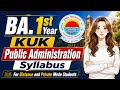 Public Administration Syllabus  bA.1st year kuk and Mdu #publicadministration #kuk #mdu #ba1styear