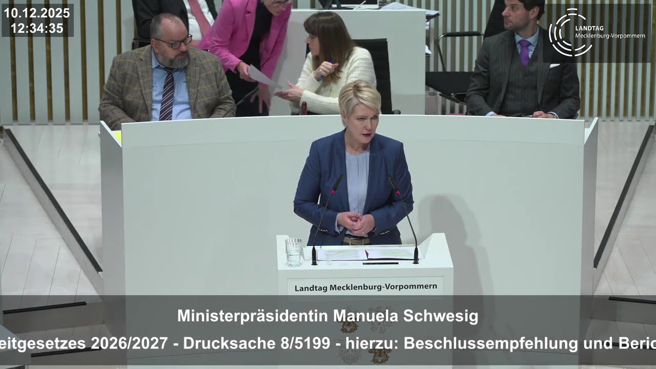 Entwurf eines Haushaltsbegleitgesetzes 2026/2027 (Manuela Schwesig)