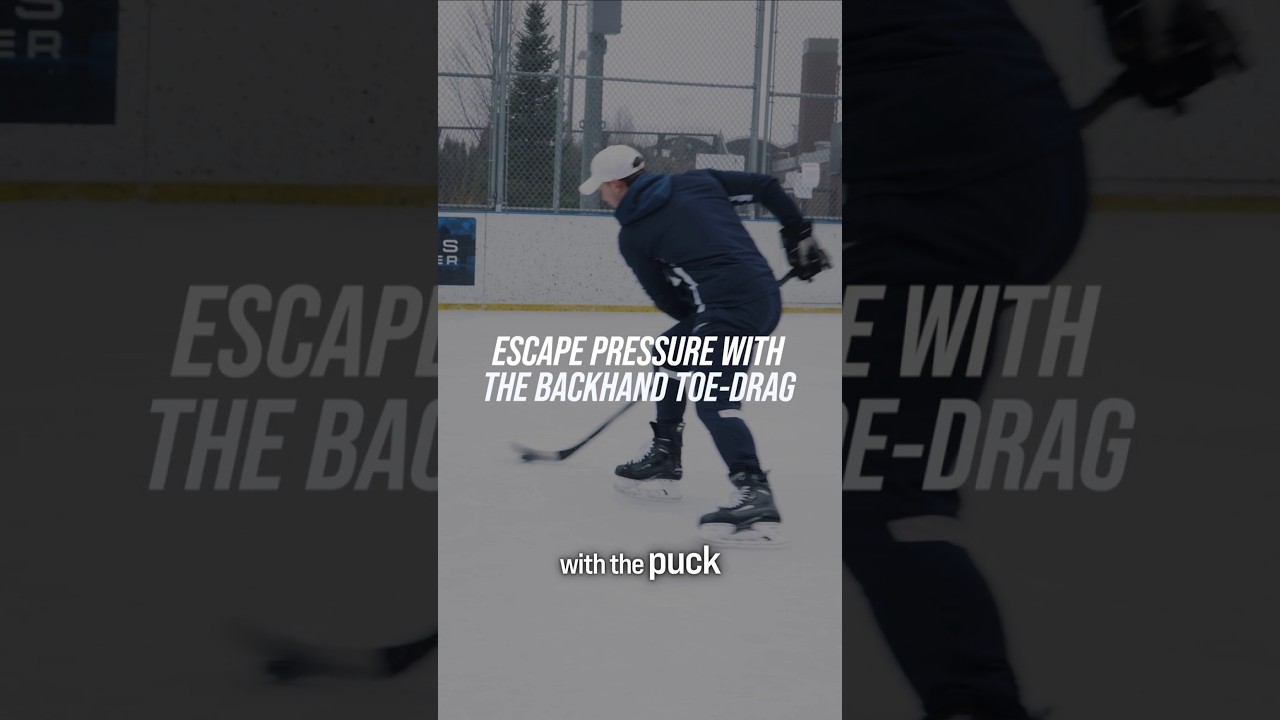 ESCAPE PRESSURE WITH THE BACKHAND TOE-DRAG #hockeycoaching #hockeytraining
