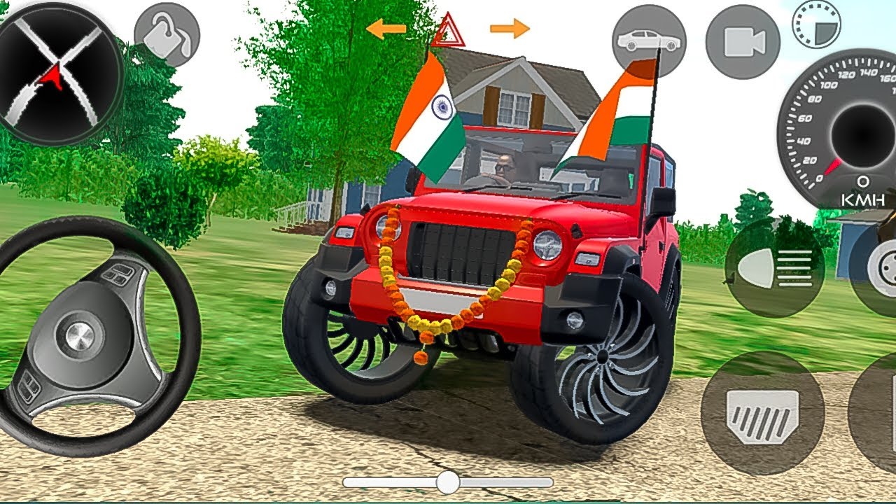 Modified Mahindra Thar ( Gadi vala game) Indian car simulator game "Red thar"Rohit game play "
