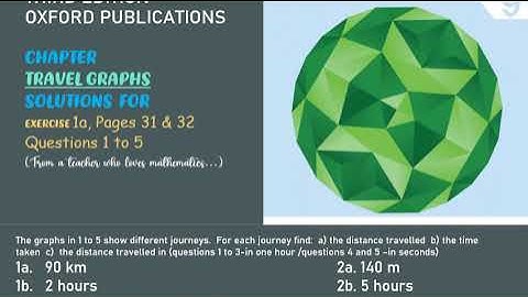 STP Math Student Book 9 Travel Graphs Ex 1 a questions 1 to 5 pages 31 and 32