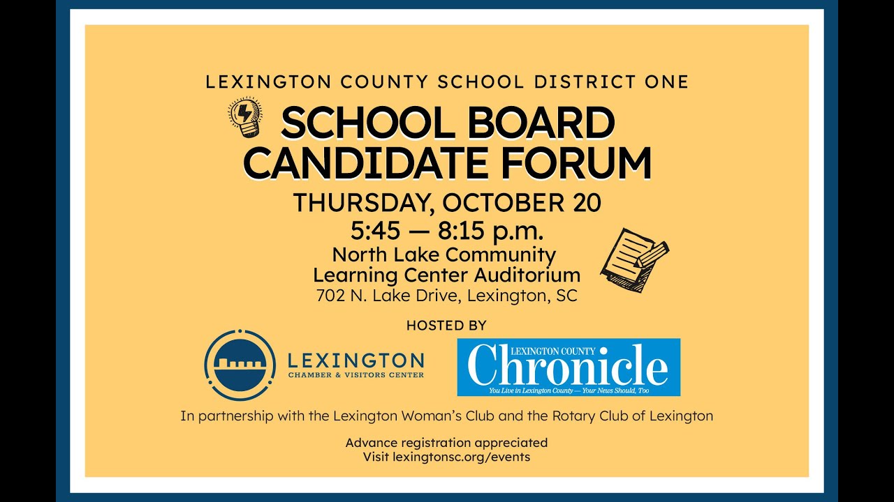 Lexington County School District One School Board Candidate Forum YouTube
