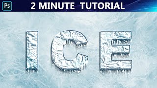 How to Create Ice Text Design | Photoshop cc Tutorial 2020 Free Typography for beginners