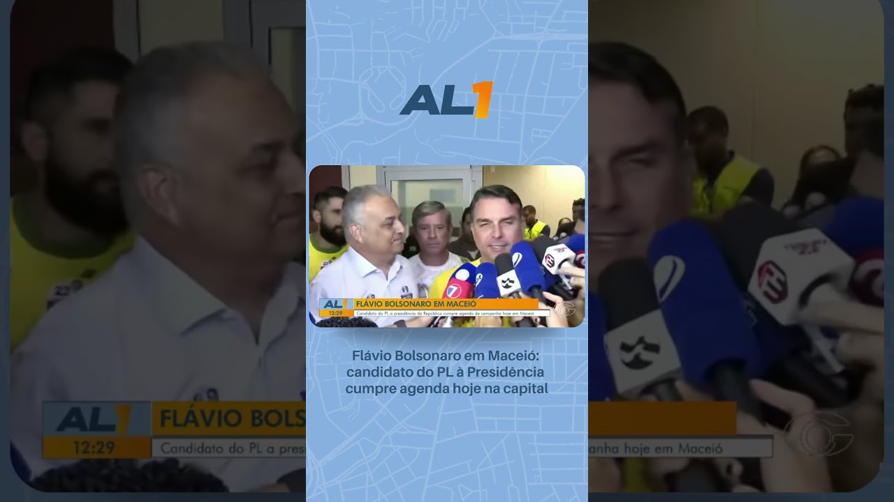 Flávio Bolsonaro em Maceió: candidato do PL à Presidência cumpre agenda hoje na capital