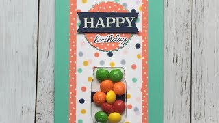 How to make Candy Shaker Card with Rip Pull Tab and Gift card Pocket