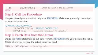 How To Assign The Value Of A Refcursor To A Variable In Plsql