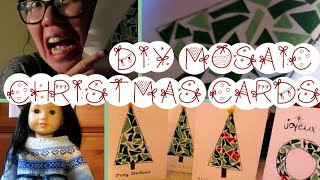DIY Mosaic Christmas Cards | Easy Art Project | Family Gifts
