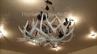 Home made beautiful Antler chandelier, Wife's first video..