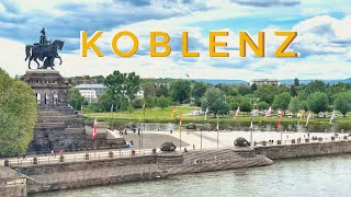 Koblenz, Germany in 4K | Deutsches Eck, Festung Ehrenbreitstein, Seilbahn