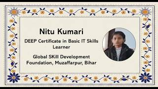 Nitu Kumari_Learner_Global Skill Development Foundation, Muzaffarpur, Bihar