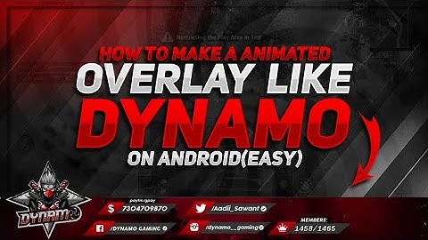 How To Make A Animated Overlay Like Dynamo Gaming On Android | Gaming Overlay | PUBG Mobile Overlay