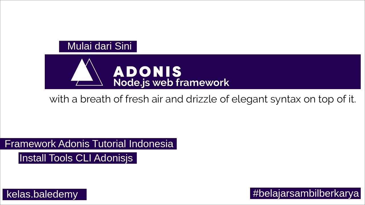Tutorial Dasar Adonisjs - #4 Instalasi Adonisjs - YouTube
