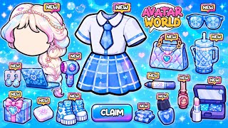 ❄️ NEW ELSA FROZEN SCHOOL UNIFORM SO CUTE ! UNLOCK SECRET COLLECTION  PAZU #avatarworld