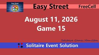 Easy Street Game #15 | August 11, 2026 Event | FreeCell screenshot 1