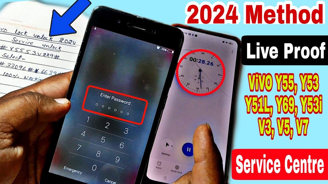 Vivo Y55, Y53, Y51L, Y69, Y81, V3, V5, V7 Ka Lock Kaise Tode (2024 Software Work) By Hard Reset 2024